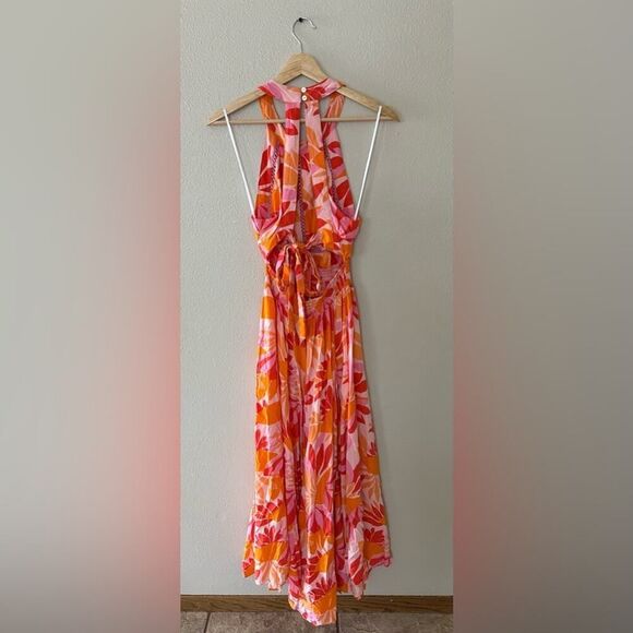 Anthropologie Able the Label Rumi Bright Floral Maxi Halter Dress Size M - Picture 8 of 10